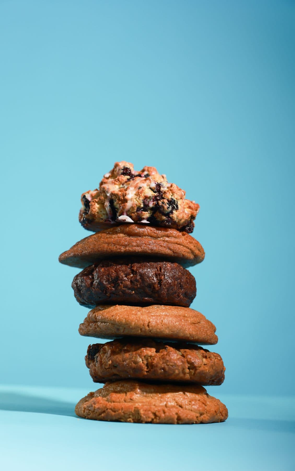 A stack of ThoroughFare bakery cookies