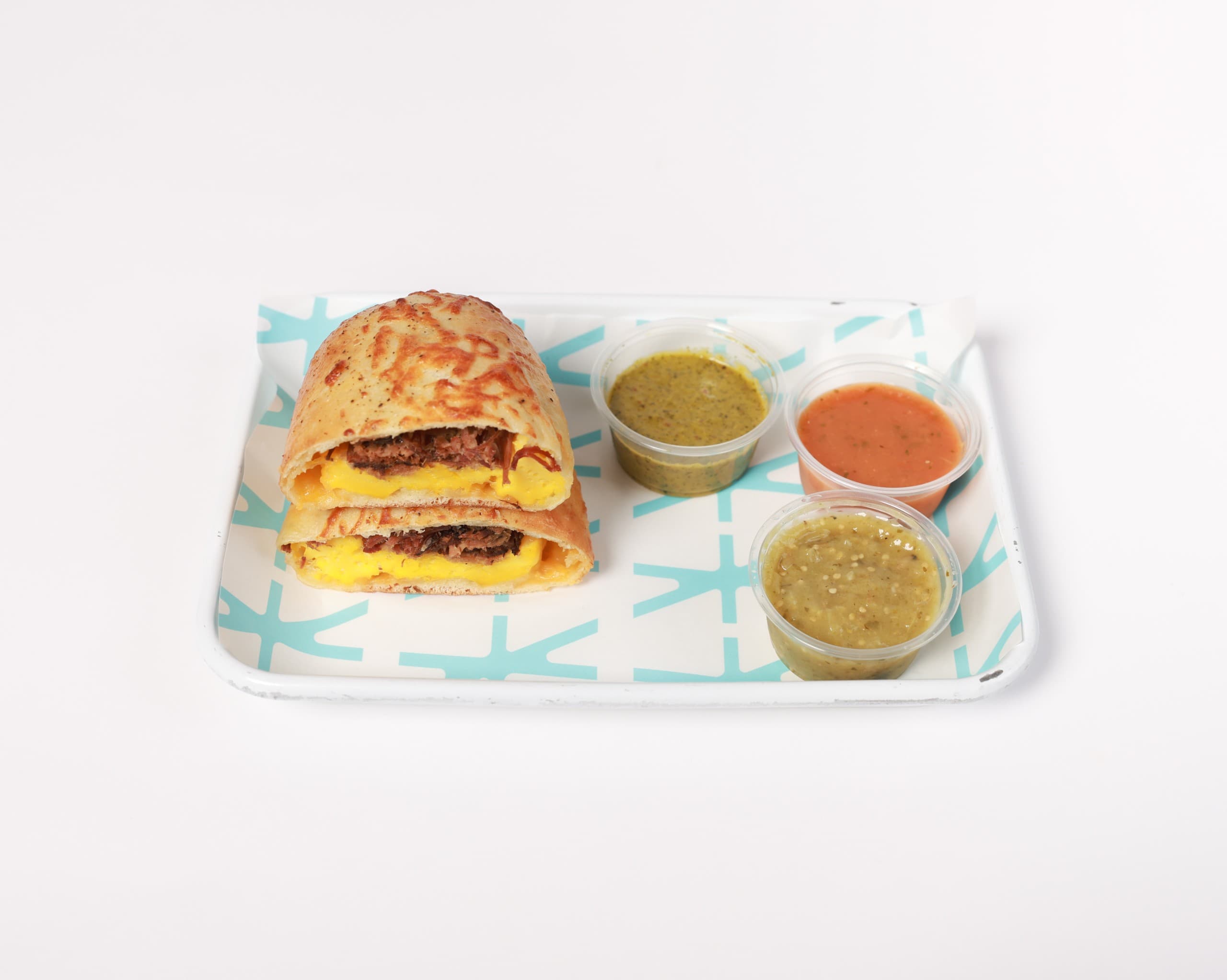 Brisket, Egg & Cheese Burridough — Kitchen at ThoroughFare