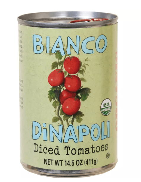 Bianco Dinapoli Organic Diced Tomatoes in Puree Can — Market at ThoroughFare